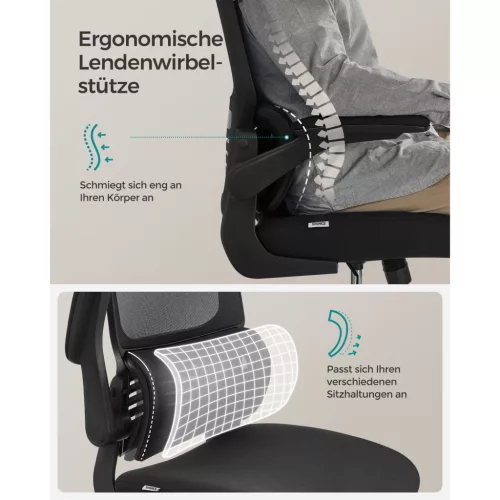 Irodai forgószék, ergonomikus, hálós háttámlával, fejtámasszal, hintázó