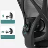 Irodai ergonomikus szék, állítható deréktámasszal és fejtámlával, fekete