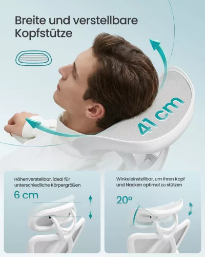 Irodai ergonomikus szék, állítható hálós háttámlával, galambszürke szövet