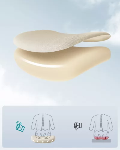 Irodai ergonomikus szék, állítható magasságú, fejtámlás, cappuccino bézs