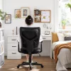 Irodai ergonomikus szék, állítható deréktámasszal és kartámasszal, fekete