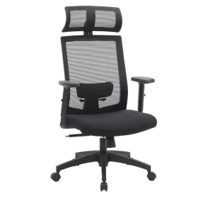   Irodai forgószék, ergonomikus, hálós, állítható fejtámasz, fekete