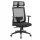 Irodai forgószék, ergonomikus, hálós, állítható fejtámasz, fekete