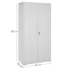 Irodai szekrény, többfunkciós acél tároló, szürke, 80x40x180 cm
