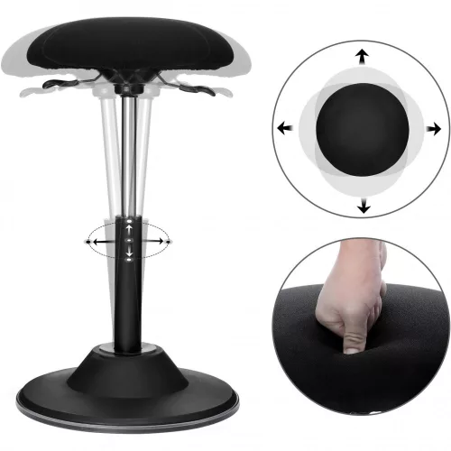 SONGMICS Aktív Ülő Balance Szék, Magasságállítható Munkaszék, 360°-ban Forgatható
