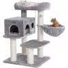 FEANDREA Macska fa, Macska torony XXL plüss pihenővel, Állítható egységekkel, Macska