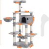 FEANDREA Macska fa, Játéktorony 164 cm, Világosszürke PCT99W