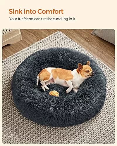 FEANDREA Kutyafekhely, Donut macskafekhely, puha nyugtató állatfekhely eltávolítható, mosható