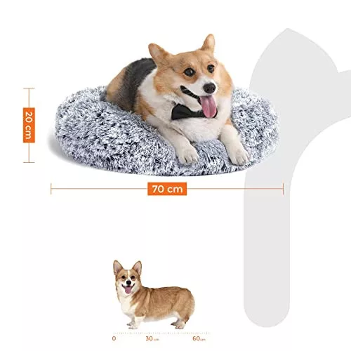 FEANDREA Kutyafekhely, Donut macskafekhely, puha nyugtató állatfekhely eltávolítható, mosható