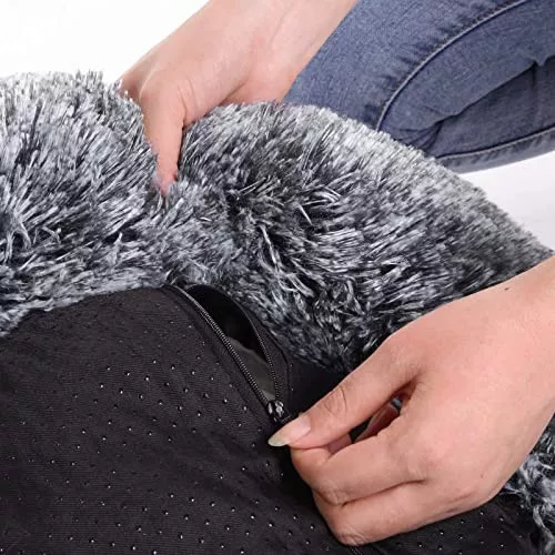 FEANDREA Kutyafekhely, Donut macskafekhely, puha nyugtató állatfekhely eltávolítható, mosható