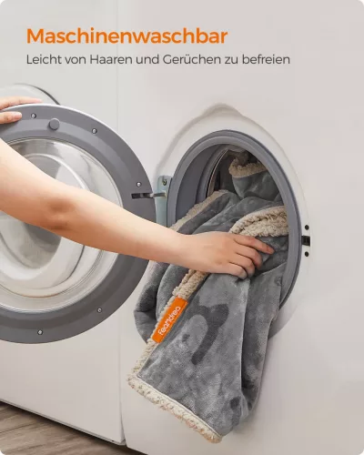 Vízálló kutyatakaró, Sherpa plüss pléd nagy méretű kutyáknak, szürke