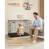 FEANDREA Kutyakennel, kutyabox 2 ajtóval, 107 x 70 x 77,5 cm, fekete PPD42BK