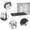 FEANDREA Kutyakennel, kutyabox 2 ajtóval, 107 x 70 x 77,5 cm, fekete PPD42BK