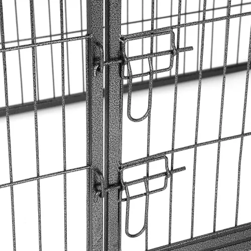 FEANDREA kiskutya játszóház, kutyakerítés, háziállat mozgásterület, szürke PPK04GY