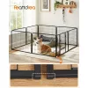 FEANDREA 8-Panel Pet Playpen, Iron Dog Cage, Heavy Duty Pet Fence, Puppy Whelping Pen, Foldable and
