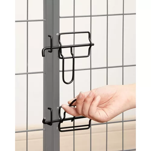 FEANDREA 8-Panel Pet Playpen, Iron Dog Cage, Heavy Duty Pet Fence, Puppy Whelping Pen, Foldable and