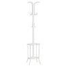 SONGMICS Szabadon álló ruhafogas, kabáttartó esernyőtartóval, 12 akasztóval, fém,