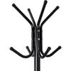 SONGMICS Stílusos Fém Fogasállvány Akasztóval 12 akasztóval 176 cm Fekete RCR17B