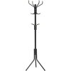 SONGMICS Fém Kabátakasztó, Ruhatartó, Kalap Táska Akasztó, 182 cm Magas Folyosófa, Fekete