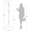 SONGMICS Fém fogas, ruhásszekrény, kalap és kézitáska akasztó, 182 cm magas állófa, RCR19W,