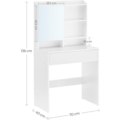 VASAGLE Sminkasztal RDT118W01