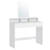 VASAGLE Fésülködőasztal Nagy Tükörrel, 2 Fiókkal, 3 Nyitott Rekesszel, Kozmetikai