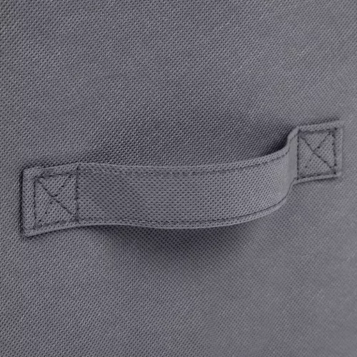 Összecsukható tárolódobozok 3 db, fedéllel, szövet, szürke