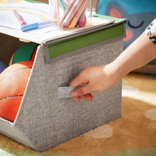 SONGMICS Gyerek tárolók, 3 darabos készlet, egymásra helyezhető játéktároló dobozok,