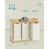 SONGMICS szennyestartó 3 rekesszel, szennyestároló kosár, akár 150 L-es kapacitással,