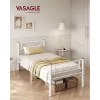 VASAGLE Egyszemélyes Ágykeret Fém Ágykeret 3ft x 7ft Méretű Matrachoz Vendégágy