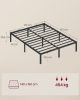 Fém ágykeret, 140x190 cm matrachoz, tárolóhellyel, fekete