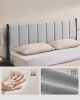Kétszemélyes ágykeret, 160x200 cm, kárpitozott fejtámlával, szürke