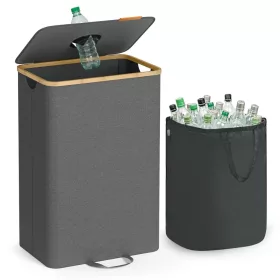Szelektív hulladékgyűjtő pet palackoknak, 100 L, szürke