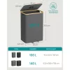 Szelektív hulladékgyűjtő pet palackoknak, 100 L, szürke
