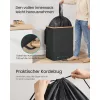 Palackgyűjtő, szelektív hulladékgyűjtő, 140 l, fedeles, bambuszszegéllyel, fekete