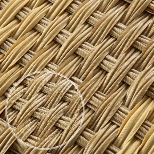 Rattan stílusú tárolódoboz, 65L, dekoratív, természetes