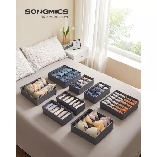 SONGMICS Alsónemű fiókszervezők, szekrény alsónemű tároló melltartókhoz, zoknikhoz,