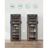 SONGMICS 10 szintes cipőtároló szekrény akár 27 pár cipőnek, álló tároló 58 x 28 x 160 cm