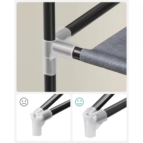 SONGMICS 10 szintes cipőtároló szekrény akár 27 pár cipőnek, álló tároló 58 x 28 x 160 cm