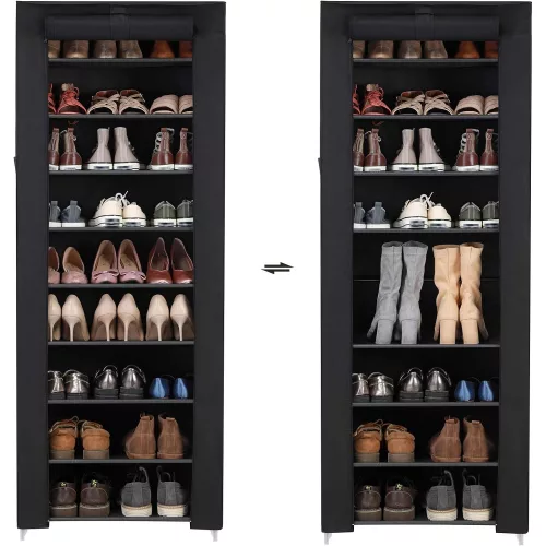 SONGMICS 10 szintes szövetes állvány, cipőtároló, nagy kapacitás, könnyű összeszerelés,