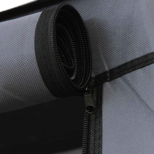 Cipőtartó szekrény, 10 szintes, porvédő borítással, szürke 88x28x160cm