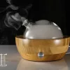 Aroma diffúzor, illóolaj párologtató, bambusz és üveg