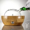 Aroma diffúzor, illóolaj párologtató, bambusz és üveg
