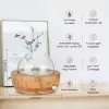 Aroma diffúzor, illóolaj párologtató, bambusz és üveg