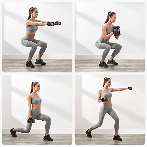 Kézi súlyzókészlet 2 x 5 kg neoprén borítással, fekete