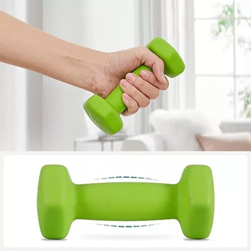 Kézi súlyzókészlet 6 darabos színes neoprén borítással 2 x 1kg, 2 x 2kg, 2 x 3 kg
