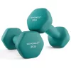 Kézi súlyzókészlet 2 x 3 kg neoprén borítással, türkiz
