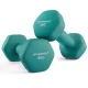 Kézi súlyzókészlet 2 x 3 kg neoprén borítással, türkiz