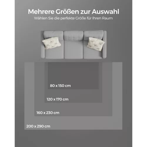 SONGMICS szőnyeg, 160 x 230 cm, csúszásmentes szőnyeg, otthoni dekoráció, nappaliba,