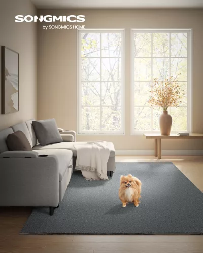 SONGMICS Szőnyeg, 200 x 290 cm, Csúszásgátló Szőnyeg, Lakberendezés, Nappali, Hálószoba,